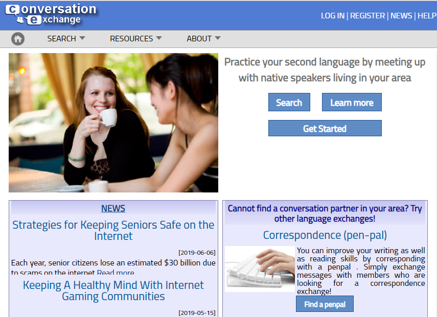 conversationexchange.com - Học tiếng anh giao tiếp online miễn phí